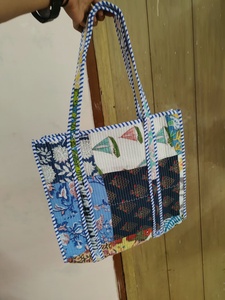 Bolso de Mano Duradero de Estilo Vintage con Cierre, Acolchado, de Algodón, con Forro, para Mujer, con Asas de Hombro, Diseño Bohemio y Moderno - Product Image 4