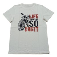 Nouveaux T-shirts pour hommes à col rond en coton 100% lourd avec impression de lettres en flocage personnalisée