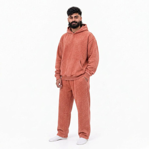 Ensemble de survêtement en coton délavé à l'acide 14oz en molleton, style streetwear, vente en gros, fabricant, prêt à expédier - Product Image 5