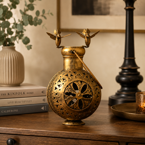 Handcrafted Iron Bird <b>Lantern</b> | Decorative Metal Tea Light Holder | <b>Vintage</b> Tabletop <b>Lantern</b> for Home Decor - Product Image 6