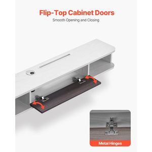 Modern 47 in Wall Mount <b>Floating</b> TV Stand Entertainment Center with Cable Hole Storage Cabinet Partic - Product Image 6