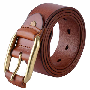 Cinturón de Cuero Genuino para Hombre, Hebilla Personalizada, Cinturón Casual de Vestir, Cinturón Ajustable al por Mayor, Accesorios de Moda para Uso Diario - Product Image 5