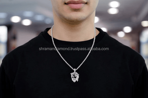 เครื่องประดับแฟชั่นหรูหราสง่างาม ทอง 10K จี้พระเยซูขนาดใหญ่ประดับเพชรธรรมชาติ ดีไซน์แบบ Iced สำหรับทุกเพศทุกวัย ของขวัญสุดพิเศษ - Product Image 4
