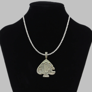 Collar con Colgante en Forma de Corazón, con Circonitas Cúbicas, Chapado en Oro, Estilo Hiphop Unisex, para Uso Diario - Product Image 5