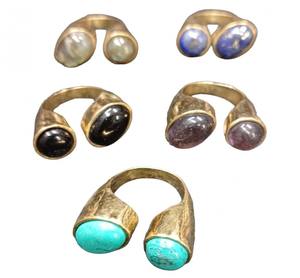 Novedad en ropa de fiesta de lujo para mujer DE LA India con logotipo personalizado, anillo de latón de color para uso cristiano en joyería - Product Image 1