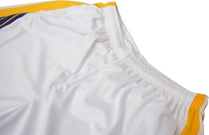 Maillot de basket-ball pour adultes, ensemble 2 pièces sans manches, maillot de supporter pour hommes, haut en maille athlétique, tenue de sport, blanc, jaune, bleu, col en V - Product Image 3