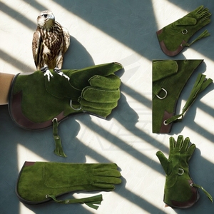 Guantes de Cuero Falcon de Diseño Personalizado, Duraderos, Impermeables, con Dedos Flexibles, Agarre Cómodo y Ajuste Seguro en la Muñeca - Product Image 3
