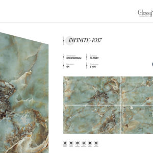 Carreaux de porcelaine brillants de luxe premium, grandes dalles pour sol et mur, dimensions 800x1600, 1200x1800, 750x1500 mm, pour design d'intérieur moderne - Product Image 1