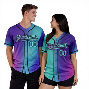 Uniforme de Béisbol Sublimado de Poliéster Transpirable de Dos Tonos de Alta Calidad, Última Moda, Tallas Grandes, Color Personalizado, Servicio OEM - Product Image 1