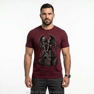 Fabricante de Camisetas con Diseño Gráfico Personalizado al por Mayor, Camiseta de Algodón de Alta Calidad con Serigrafía, Tema Vampiro, Ropa Urbana Gótica - Product Image 4