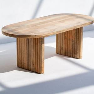 Table basse en bois Vandana Astra Prime Shape avec pieds plats pour un décor de salon moderne - Product Image 1