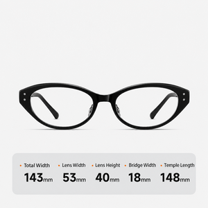 Lunettes anti-lumière bleue œil de chat prêtes à l'emploi, monture complète en acétate faite à la main de qualité supérieure, petite monture avec charnières à ressort pour unisexe, tendances 2026 - Product Image 2