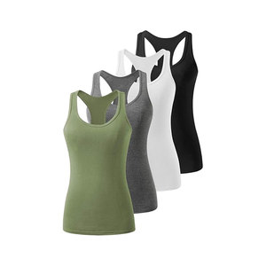 Women's Solid Color Knitted Tank <b>Tops</b> Scoop Neck Breathable Casual Fit Green Gray White <b>Black</b> - Product Image 5