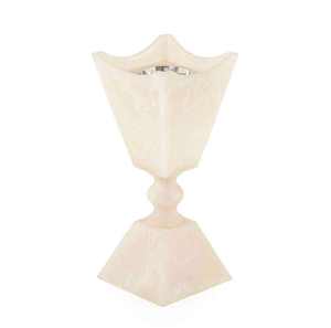 Quemador de Incienso Aromático Ecológico de Resina Hecho a Mano, Diseño Decorativo con Pedestal, Cuenco con Inserto Metálico, Elegante Soporte para Bakhoor para el Hogar - Product Image 1