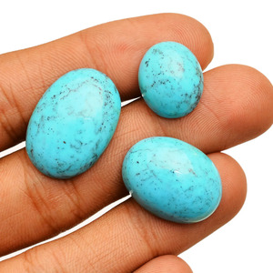 Cabochon ovale en turquoise naturelle d'Arizona de qualité AAA+, 14 mm-18 mm, matrice de turquoise, garni de cuivre, pierre semi-précieuse pour bijoux - Product Image 4