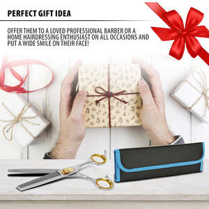 กรรไกรซอยผมคุณภาพดีที่สุด ผลิตจากเหล็กกล้าไร้สนิม 4Cr13 สำหรับช่างตัดผมมือขวา ใบมีดคมกริบ ดีไซน์ทันสมัย คลาสสิก - Product Image 6