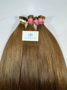 Extensiones de Cabello Humano Virgen Remy de Vietnam, Lisas y Sedosas, Finas en la Parte Superior y Gruesas en la Parte Inferior, Color Marrón, Doble Trama a Máquina, 100% Remy - Product Image 6