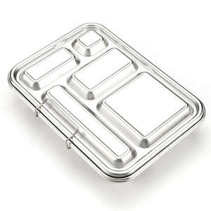 Lonchera Bento de acero inoxidable a prueba de fugas Bold Blossom, con 5 compartimentos, para adultos y niños, lonchera metálica, venta al por mayor en India - Product Image 6