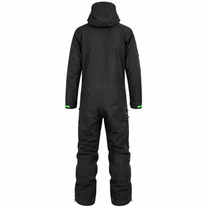 Traje de Nieve Personalizado para Hombre, con Capucha y Cierre de Cremallera, Color Negro y Verde, para Esquí y Snowboard, Impermeable y Aislado - Product Image 2
