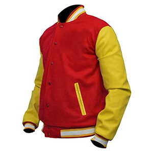 Classic Thick Waterproof Varsity Jackets with Geometric Pattern for <b>Men</b> and Women College & Streetwear Fashion - Product Image 1
