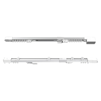 Rail de rideaux motorisé intelligent Tuya extensible de 1,2 m à 4,5 m, tringle simple, design moderne, en alliage d'aluminium, pour hôtels