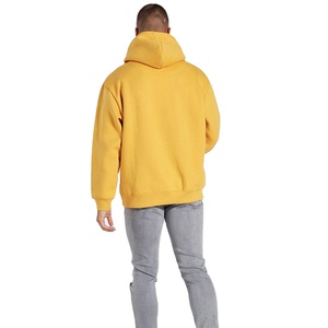 Sudadera con Capucha para Hombre Tallas Grandes, Estilo Urbano, 100% Algodón, Color Sólido, Hombros Caídos, Logotipo Bordado, Invierno, Térmica, Antiarrugas, Tejida - Product Image 1