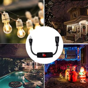Outdoor Waterproof On/Off Switch Extension <b>Cord</b> Heavy Duty 125v/250v Black SJTW 6 Ft Power <b>Cords</b> & Extension <b>Cords</b> - Product Image 4