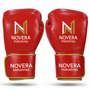 Gants de boxe en cuir de vachette personnalisés pour entraînement sur sac de frappe, kickboxing, sparring, avec large sangle de poignet, gants de sport professionnels - Product Image 3