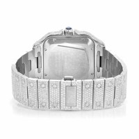 Часы Iced Moissanite с бриллиантами VVS, роскошные, модные, лимитированная серия, индивидуальный дизайн в стиле хип-хоп, уличный стиль, из нержавеющей стали, кварцевые, 20 мм, стекло
