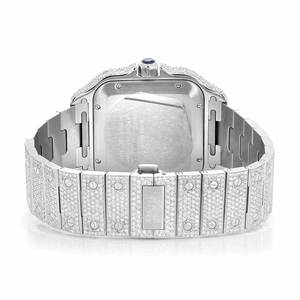 Reloj de Moissanita Iced Out con Diamantes VVS, Diseño Hip Hop Urbano, Acero Inoxidable, Cuarzo, Correa de 20mm, Esfera de Cristal, Moda - Product Image 6