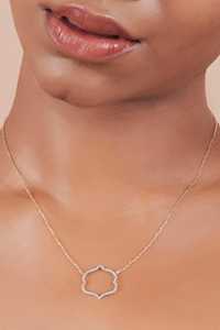 Collares con colgante de diamante, engaste pavé, para uso diario, diseño de flor pequeña, minimalista, moderno, regalo para mujer, oro macizo de 14k y 18k, venta al por mayor - Product Image 6