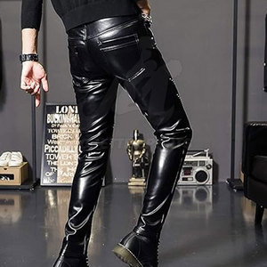 Pantalon en cuir véritable sur mesure pour homme, prix de gros, avec logo personnalisé, design unique - Product Image 4