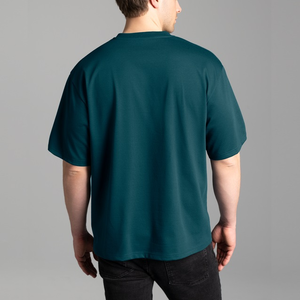 T-shirt à manches courtes pour homme personnalisable, grandes tailles, 100% coton tricoté, col rond, séchage rapide, écologique, 220g - Product Image 5