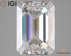 Elegance Diamond 5.00 CT Emerald Shape E Color VVS2 Clarity Lab Grown IGI Certified 11.67 MM Diamond for Fine Jewelry - Product Image 3