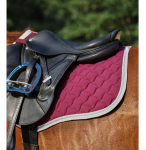 Burgundy Jumping Horse Saddle Pad Breathable Quilted <b>Equestrian</b> Saddle Cloth Riding Equipment - Product Image 3