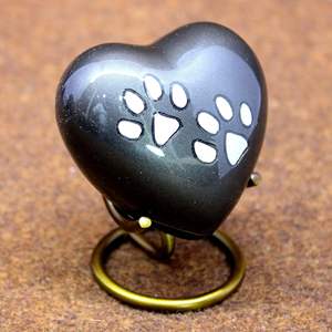 โกศโลหะตกแต่งทันสมัยคุณภาพทนทาน รูปทรงหัวใจ พร้อมฐาน สำหรับใส่เถ้ากระดูกมนุษย์และสัตว์เลี้ยง ใช้เป็นที่ระลึกงานศพ - Product Image 3