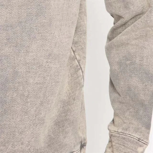 Sudadera para Hombre con Lavado Ácido, Estilo Vintage Premium, Cuello Redondo, Mezcla de Algodón Suave, Corte Holgado, Ropa Casual Urbana de Moda OEM - Product Image 4