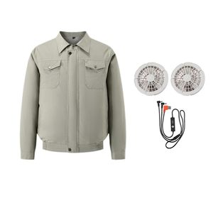 New Design <b>Jacket</b> With Fan <b>Cooling</b> Training <b>Jacket</b> Outdoor Sportswear Chest Pockets Waterproof Windbreaker Fan <b>Jackets</b> For Men - Product Image 1