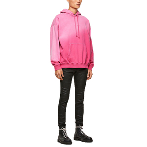 Sweat-shirt à capuche pour homme en coton et polyester, délavé à l'acide, de haute qualité, personnalisable, avec broderie, vente en gros - Product Image 1