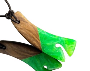 Creative New Resin and Wood Female Original Pendant Time Solidified Solid Wood Necklace Sweater Chain - Product Image 5