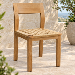 Chaise de salle à manger contemporaine en bois avec assise en corde tressée pour les distributeurs de mobilier contractuel et les projets commerciaux en Indonésie - Product Image 4