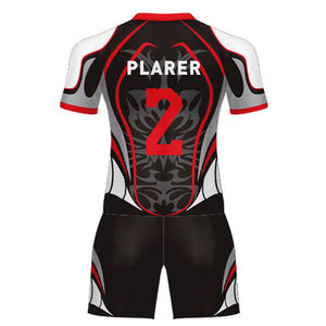Ensembles d'uniformes de rugby d'hiver grande taille respirants et confortables à manches courtes, protection UV, qualité durable, design personnalisé sur le devant - Product Image 3