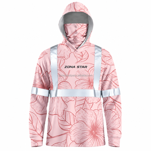 Zona Star - Ropa de Trabajo Reflectante de Alta Visibilidad con Estampado Floral Rosa Personalizado, Secado Rápido, Certificación CE, Diseño de Hojas Tropicales - Product Image 4