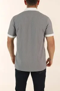 เสื้อยืดผู้ชายมาใหม่ กำลังฮิต แห้งเร็ว น้ำหนักเบา ทรงปกติ สวมใส่สบาย ลายเรียบ ผ้าฝ้ายถัก 100% - Product Image 4