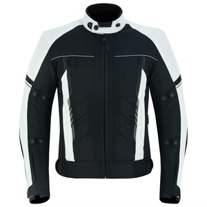 Chaqueta de Motocicleta para Hombre, Impermeable, Cortavientos, de Lona, con Cierre de Cremallera, para Motociclismo, Carreras, Protección - Product Image 2
