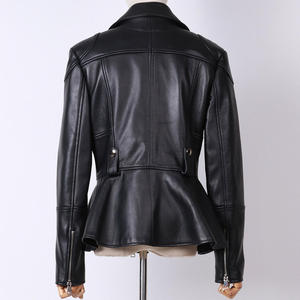 New Fashion Faux Leather Motorcycle <b>Jacket</b> <b>Women's</b> Wholesale Custom High Quality Waterproof Windproof Winter Daily Wear - Product Image 6