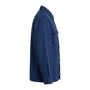 100% Cotton Wax Cotton Canvas Plaid Winter Jacket High Quality Men's Casual Breathable Quick Dry Polyester Wadding Front Logo - Product Image 4