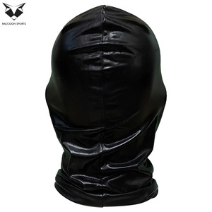 Capucha y Cubrecabeza Negra Premium para Hombres y Mujeres, Ropa Sexy para Club, Cubrecabeza Completo, Disfraz de Cosplay, Transpirable, de Cuero Sintético - Product Image 5