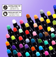Stylos de peinture acrylique à double pointe de qualité supérieure, 24 couleurs, encre permanente pour bois, toile, pierre, peinture sur roche