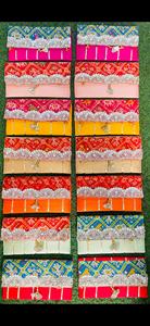 Celebrate timeless Indian craftsmanship with this vibrant handcrafted Patola inspired <b>envelope</b> clutch set - Product Image 3